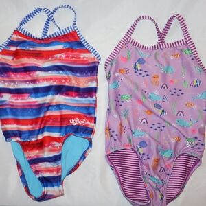 2 girls swimming suits